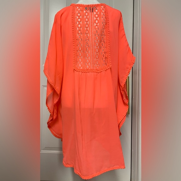 Club Z Collection Women’s Peach Swim Cover Up - Picture 2 of 5